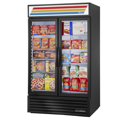 True GDM-43F-HC~TSL01 Congelador Exhibidor Vertical 2 Puertas Cristal 8 Parrillas - - True - KitchenMax Store
