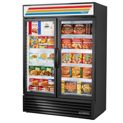 True GDM-49F-HC~TSL01 Congelador Exhibidor Vertical 2 Puertas Cristal 8 Parrillas - - True - KitchenMax Store