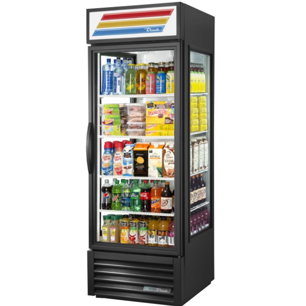 True GEM-23-HC~TSL01 Refrigerador Exhibidor Vertical 1 Puerta Cristal 4 Parrillas - - True - KitchenMax Store