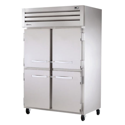 True STA2F-4HS-HC Congelador Vertical 4 Medias Puertas Solidas 3 Parrillas - - True - KitchenMax Store