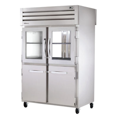 True STA2RPT-2HG/2HS-2G-HC Frigorifico Vertical 2 Medias Puertas Cristal 2 Medias Puertas Solidas 3 Parrillas - - True - KitchenMax Store