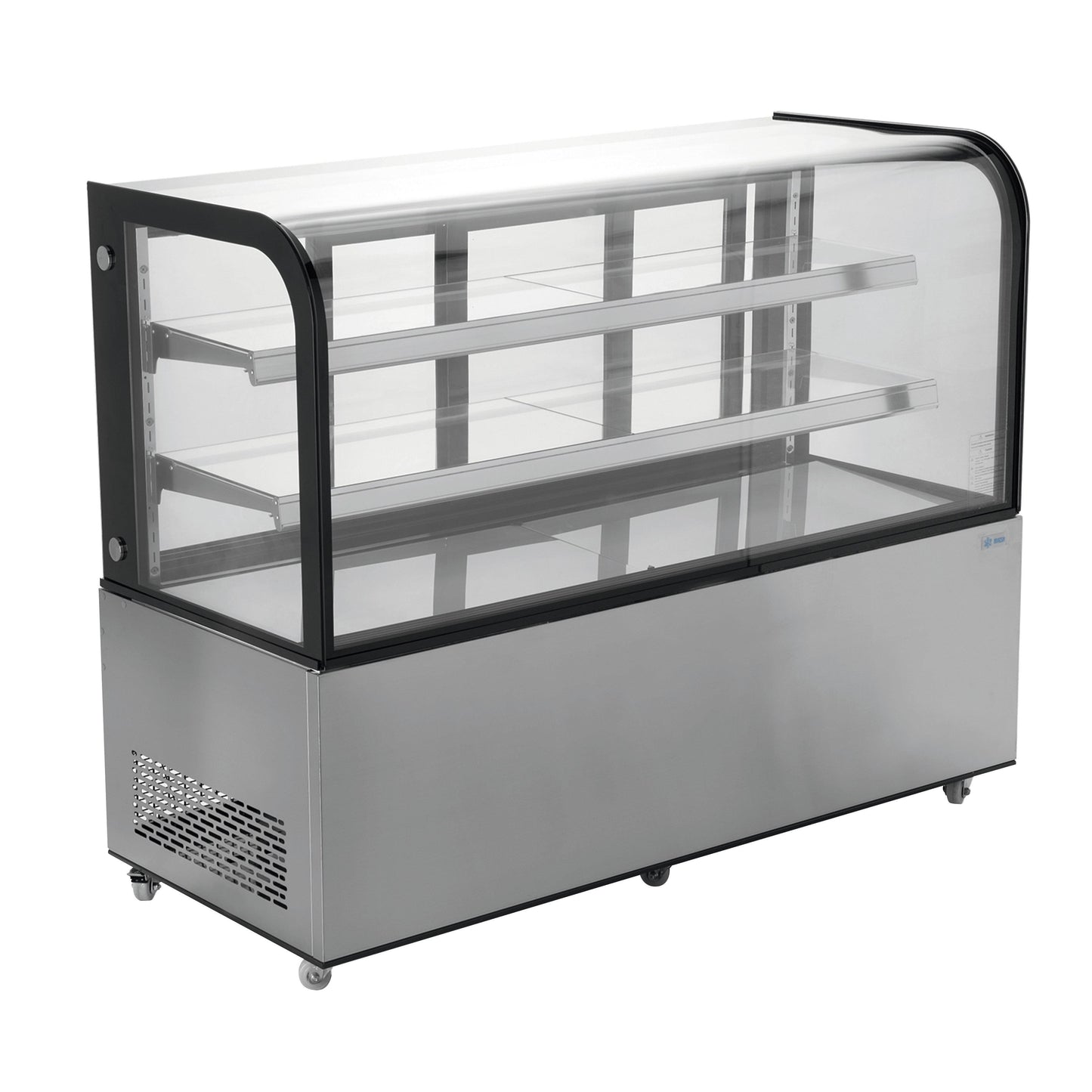 VITRINA MIGSA ARC-470Y | Vitrina Refrigerada Cristal Curvo | 151.5 cm | Acero Inoxidable | Postres Pastelería Restaurante | Barrotes Cafeteria Restaurantes Tiendas de conveniencia Negocio de Comida