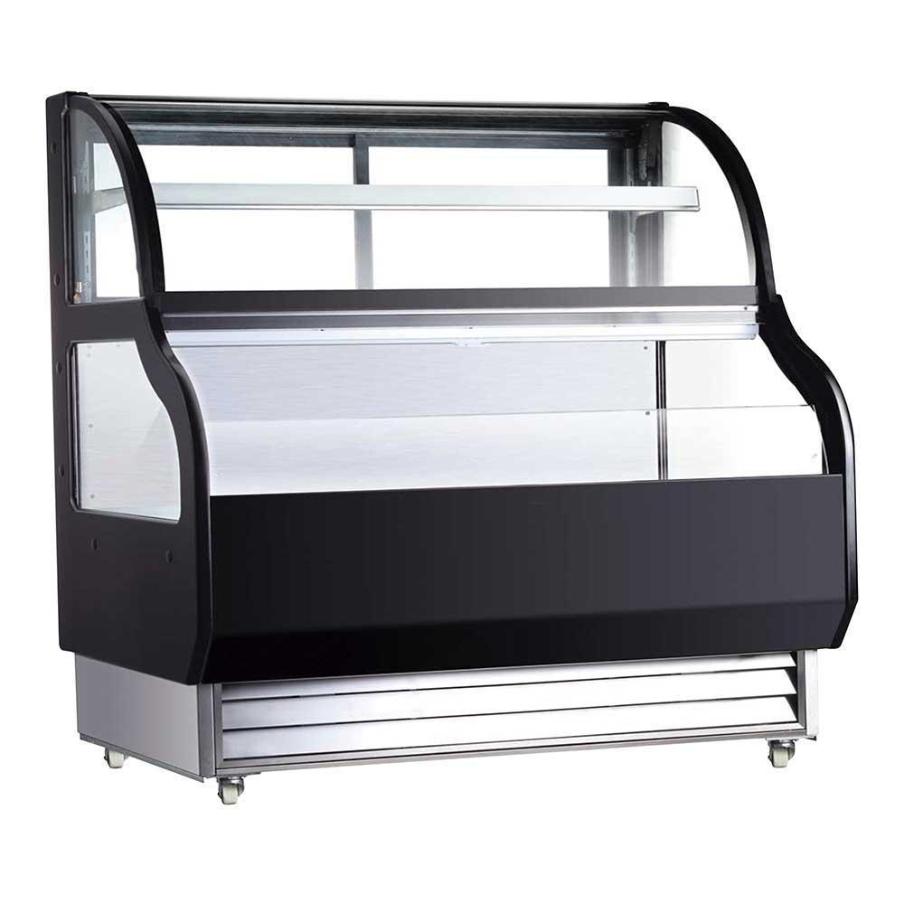 VITRINA MIGSA RTS-510L | Vitrina Combinada Cristal Curvo | 131.3 cm | Super Mercado Productos Disponibles Alimentos | Barrotes Cafeteria Restaurantes Tiendas de conveniencia Negocio de Comida
