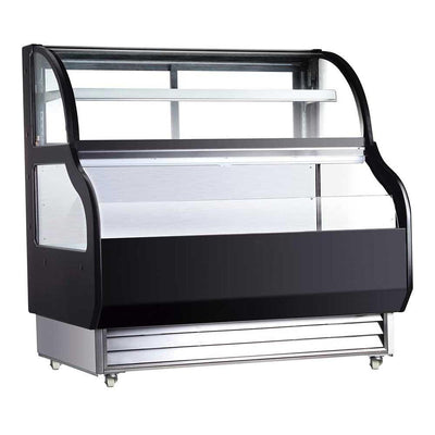VITRINA MIGSA RTS-510L | Vitrina Combinada Cristal Curvo | 131.3 cm | Super Mercado Productos Disponibles Alimentos | Barrotes Cafeteria Restaurantes Tiendas de conveniencia Negocio de Comida
