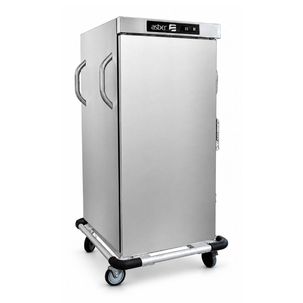 Carro Calenton Banquetero Asber CCB-20 220V 50/60Hz, carro calenton banquetero 1 puerta, en acero inoxidable.