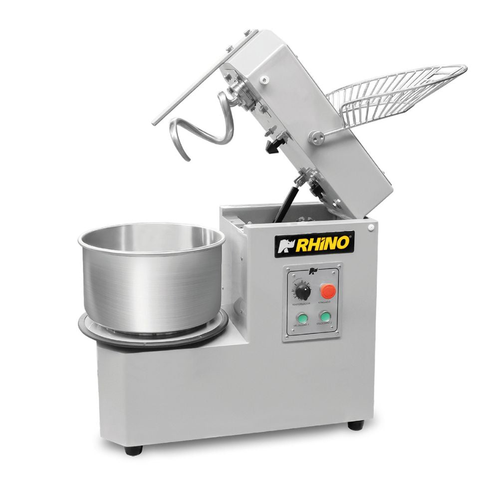 AMASADORA RHINO AMASA-20PRO | Amasadora de Procesamiento Prolongado | 2 Velocidades | Capacidad de Tazón: 20 L | Panadería Cocina Industrial Restaurante Restaurantes Cocina Panaderias Banquetes Comedores Hornear Industriales Pan Panificadora