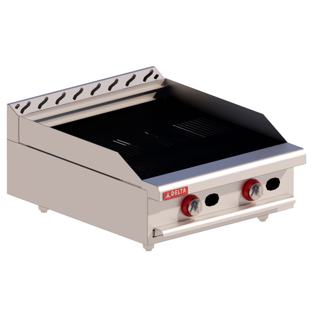 ASADOR DELTA 2-ASR | Asador 61 cm | Gas | 2 Quemadores |  | para Carnes Verduras | Restaurante Fonda Comedor Industrial Buffet Banquetes Cenadurias Cafeteria Restoran Food Truck