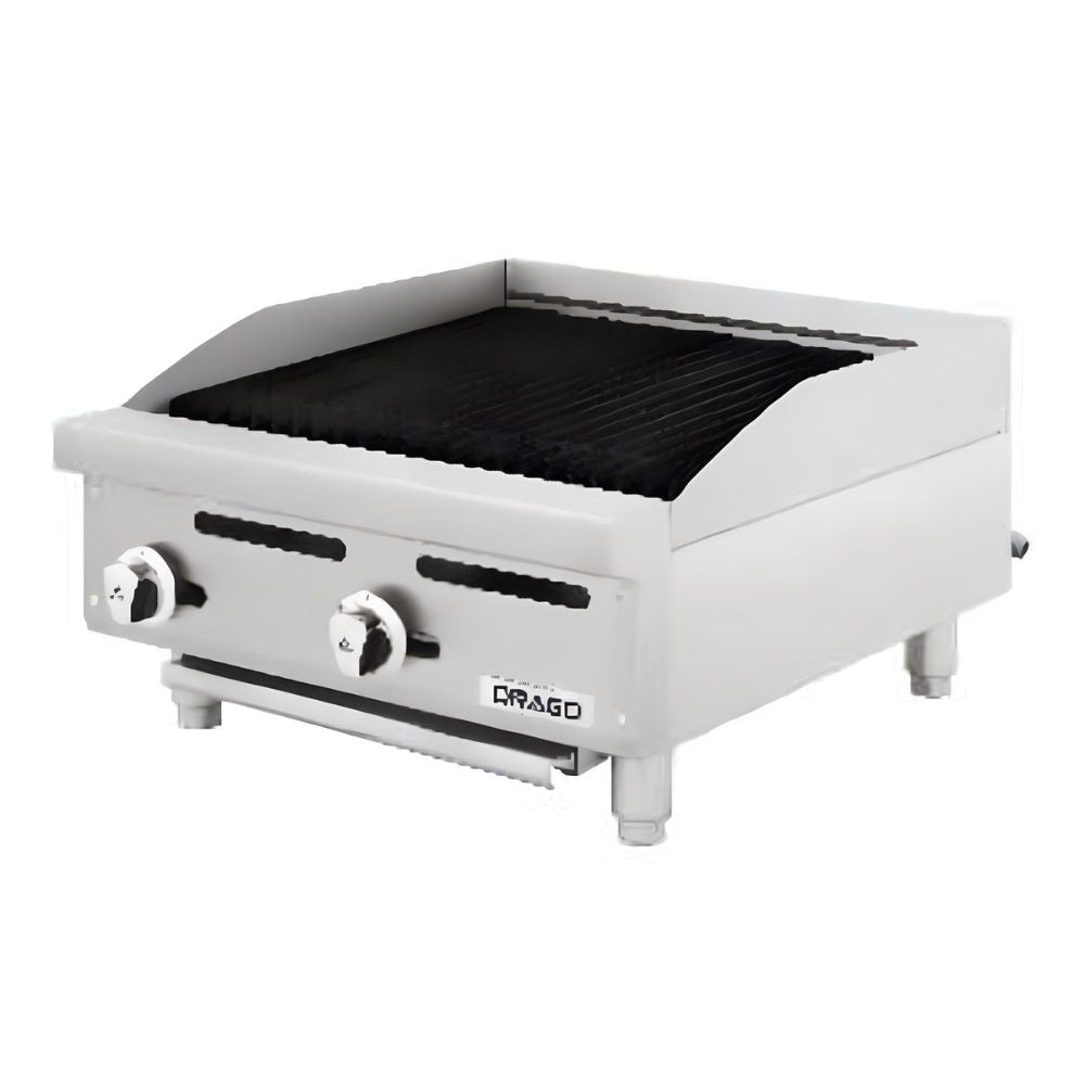 ASADOR DRAGO AG-2R GNAS-02-00 | Asador Radiante a Gas | 2 Quemadores | Acero Inoxidable | Restaurante Cocina Industrial Bistró | Asador Grill Comercial Industrial a Gas Eléctrico Carne Pollo Hamburguesas Salchichas Hot Dogs Acero Inoxidable Taquería Restaurante Cocina Industrial Negocio