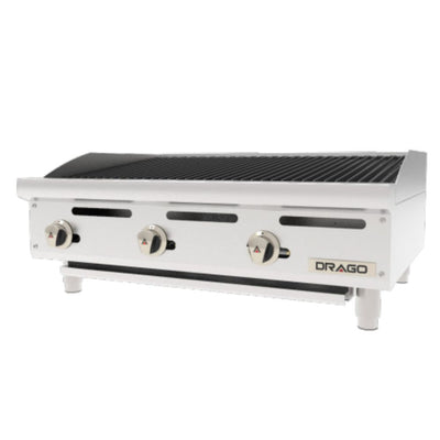ASADOR DRAGO AG-3R GNAS-03-00 | Asador Radiante a Gas | 3 Quemadores | Acero Inoxidable | Restaurante Cocina Industrial Bistró