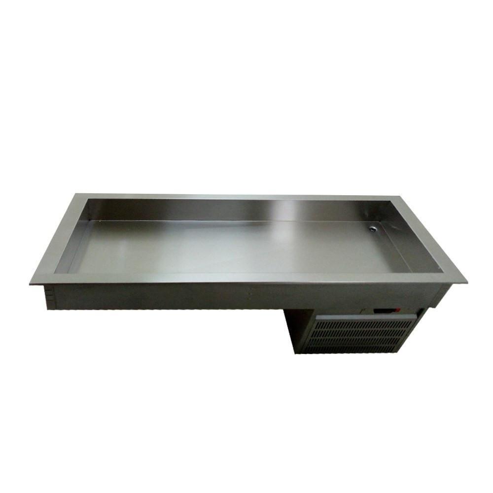 MESA FRÍA ASBER DRFB-511-CU | Mesa Fría | Tina Refrigerada | Control Temperatura Digital | 5 Insertos Enteros | Acero Inoxidable | Restaurante Fonda Puesto | Restaurante Bar Bistro Banquetes Cafeterías Servicio de Catering Preparación de Postres Alimentos Frescos 