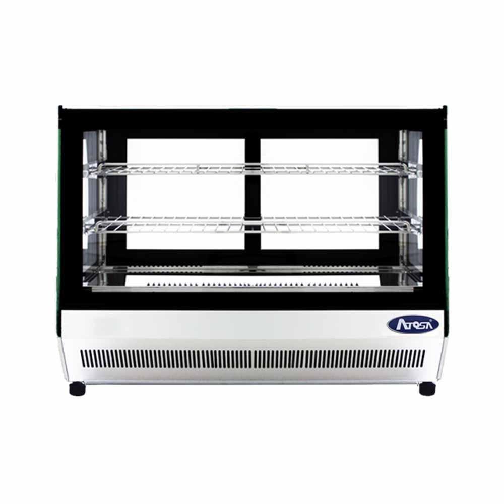 Atosa CRDS-42 Vitrina Refrigerada Cristal Rectangular 2 Puertas Corredizas Acero Inoxidable - Vitrina Refrigerada - Atosa - KitchenMax Store