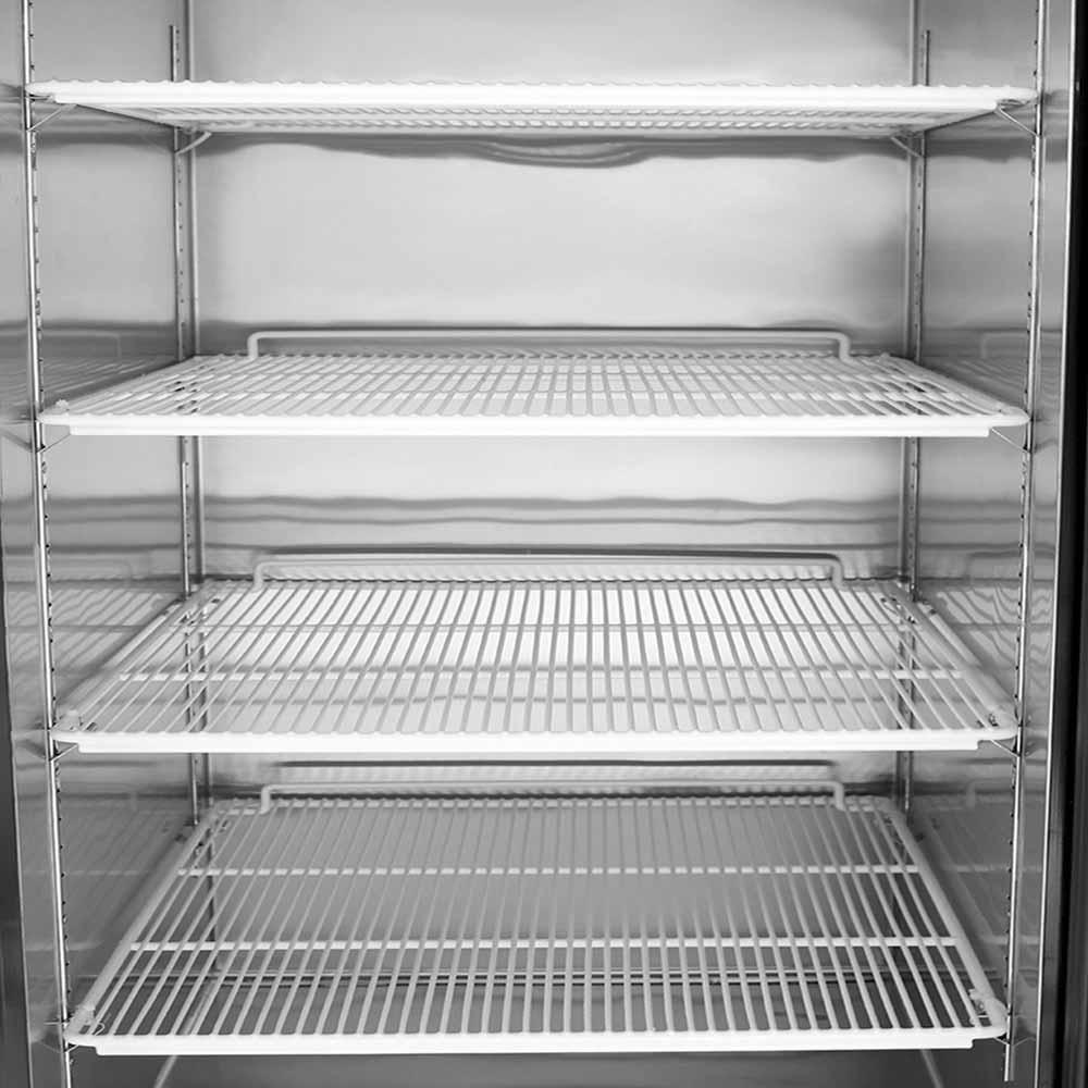 Atosa MCF8707GR Refrigerador Vertical 2 Puertas Cristal 8 Parrillas Acero Inoxidable - Refrigeradores - Atosa - KitchenMax Store