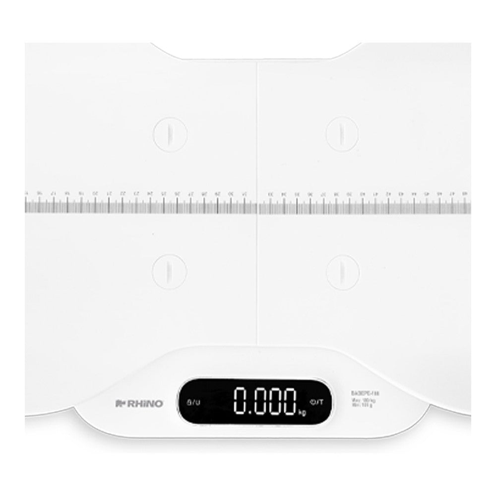 BÁSCULA RHINO BABEPE-180 | Báscula para Bebés y Adultos 2 en 1 | Capacidad 180 kg | Multirango 5 g a 50 g | Consultorio Hogar Guardería