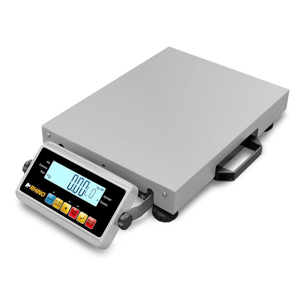 BÁSCULA RHINO BAPAQUE-150 | Báscula Electrónica para Paquetería | Capacidad Máxima 150 kg | Precisión 50 g | Paquetería Logística Almacén