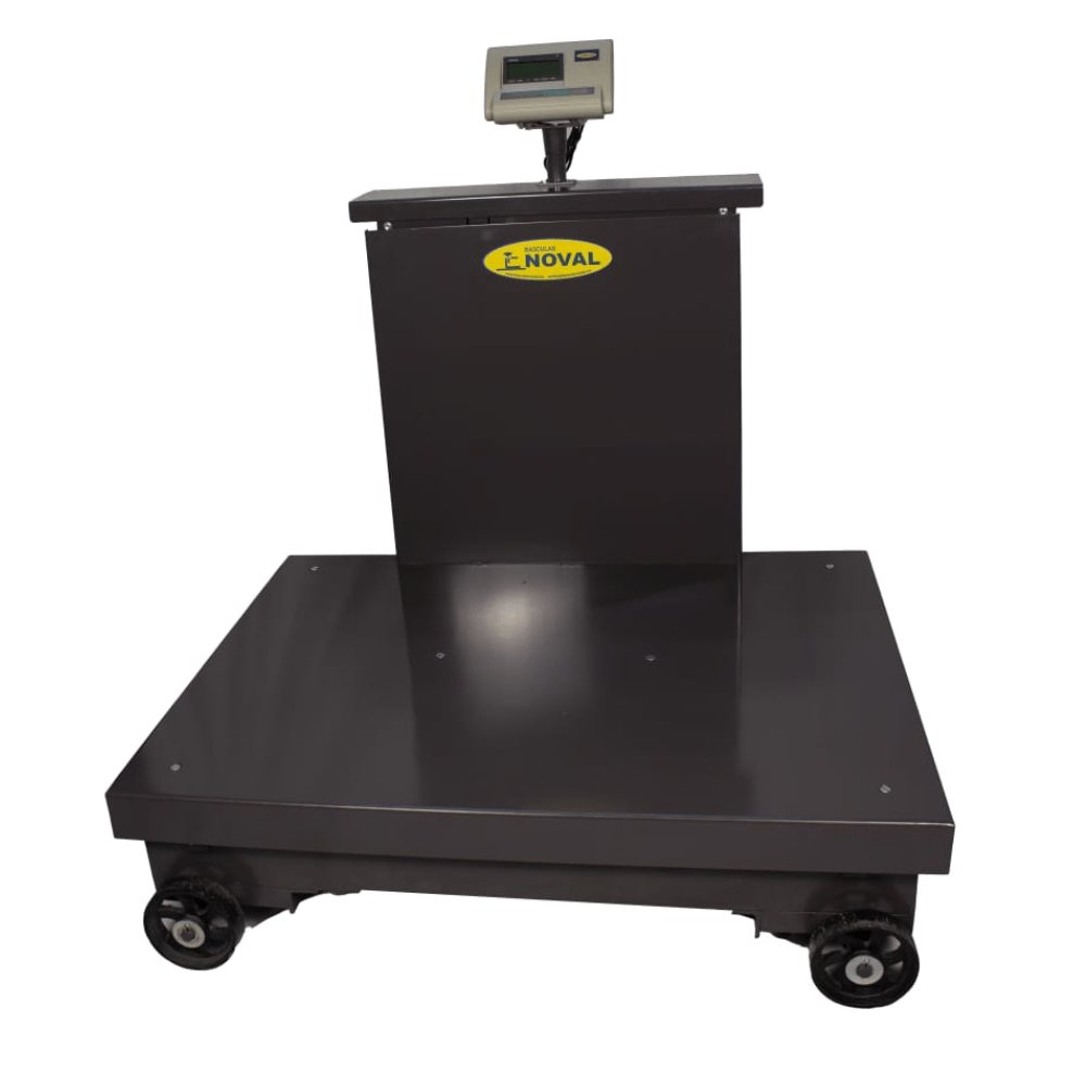 BÁSCULA NOVAL MX- 1TONA12AP | Báscula Digital con Módulo A12 Salida RS232 | 1000 Kg | uso Rudo | Industria Negocio Bodega Básculas Restaurantes Pesar Tianguis Restaurante Verduras Carnes Plataforma Carniceria Cremeria Contadora Cargar Uso Industrial