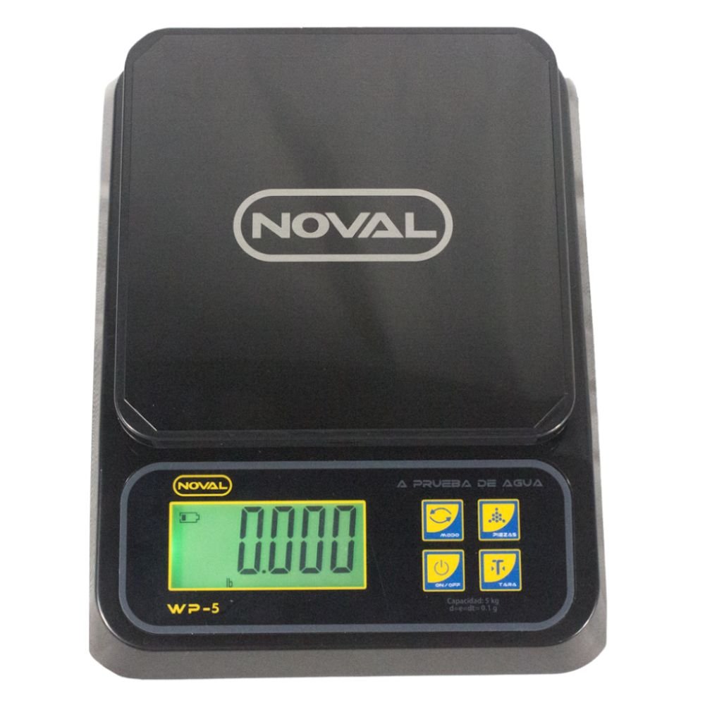 BÁSCULA NOVAL WP-5 | Báscula Digital de Precision | 5kg a 0.1gr | Aprueba de Agua "IP68" | Panadería Pastelería Cocina Industrial  Báscula  Precisión Bolsillo Objetos Pequeños Para Clavos Anillos Especias Peso en Gramos Bolsillo Portatil