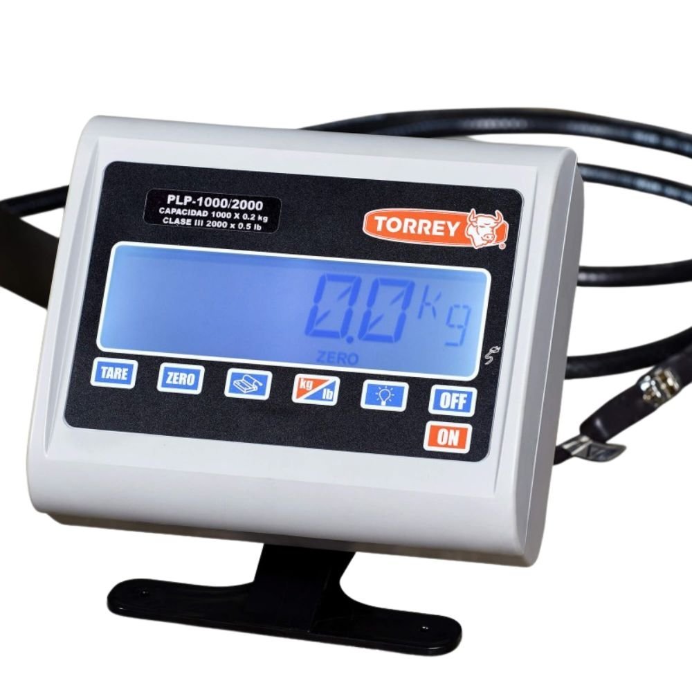 BASCULA ALÁMBRICA PLATAFORMA BAJO PERFIL TORREY 0PLP6000-4 | Bascula Alámbrica Plataforma Bajo Perfil 6000 Kg Función TARA | Electrónica | Almacén Paquetería Comercio | Paqueterias Costales Cajas Paquetes