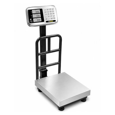 BÁSCULA PLATAFORMA RHINO BP-100 | Báscula de Plataforma Plegable | Capacidad Máxima 100 kg | Precisión 10 g | Acero Inoxidable | Carnicería Mercado Cocina Industrial