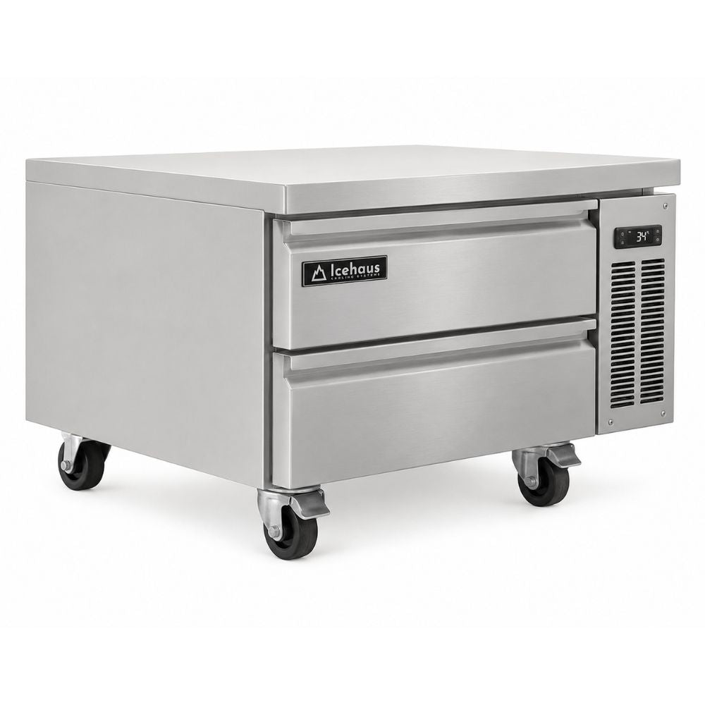 BASE REFRIGERADA ICEHAUS BRM-2C-SS-01 | Base Refrigerada 2 Cajones 6 ft³ | Acero inoxidable | Cocina Restaurante Hotel | Base Refrigerada Mesa Baja Refrigerada con Cajones Conservación Acero Inoxidable Restaurante Cocina Industrial Comedor Industrial Hotel Negocio