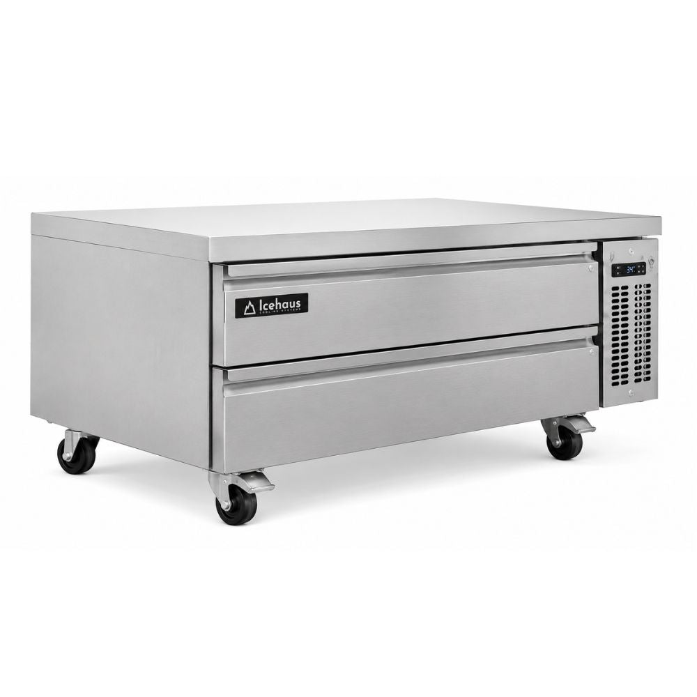 BASE REFRIGERADA ICEHAUS BRM-2C-SS-02 | Base Refrigerada 2 Cajones 9 ft³ | Acero inoxidable | Cocina Restaurante Hotel | Base Refrigerada Mesa Baja Refrigerada con Cajones Conservación Acero Inoxidable Restaurante Cocina Industrial Comedor Industrial Hotel Negocio