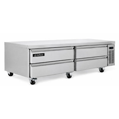 BASE REFRIGERADA ICEHAUS BRM-4C-SS-01 | Base de Chef Refrigerada | 4 Cajones | Capacidad 14 Pies Cúbicos | Temperatura: 33° ~ 40°F | Cocina Industrial Restaurante