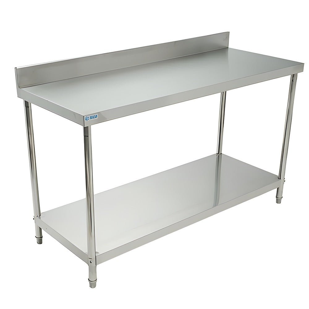 Migsa Bn-w04/150 Mesa Trabajo Soporte Inferior, 150 x 60 x 90 cm, en acero inoxidable.