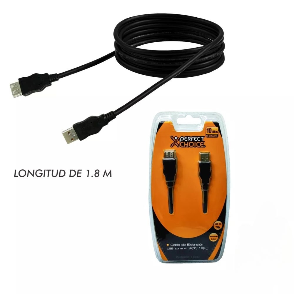 CABLE MINDEJAL MLM3227164462 | Cable De Extensión USB 2.0 Perfect Choice | 10 Piezas | 180 cm | Ocasional Residencial Industrial | Teléfono Archivos Transferencia Computadora Flexible Impresora Cámara Impresoras Cámaras 