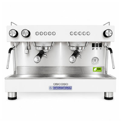 CAFETERA INTERNATIONAL T ZERO 2G WHITE BT.100 | Cafetera Española Barista | Multigrupos | Capacidad Caldera Vapor 8.5 L | Cafetería Bistro Gourmet Cafe Gourmet Prepara Bebidas Cremosas Cafe Cafeteria Uso Comercial Hotel Buffet Restaurante