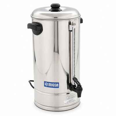 CAFETERA MIGSA CP-15 | Cafetera Percoladora Secretarial 15 Lts | 90 Tazas | Acero Inoxidable | Catering Servicio Banquetes