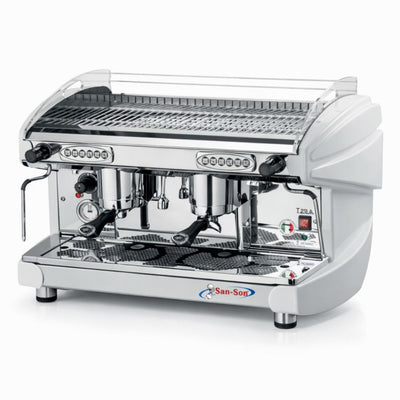 CAFETERA SAN SON LIRA 2G E | Cafetera Italiana Electrónica Programable | 2 Grupos Profesionales | Caldera de Latón de 11 Lts | Cafetería Restaurante Hotel Negocio Restaurante Cafeteria Hospital Oficina Hotel Hogar Negocio Sala de Espera