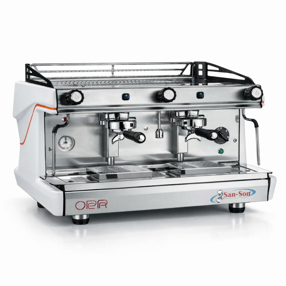 CAFETERA SAN SON OPERA 2G PU | Cafetera Italiana Semiautomática | 2 Grupos Profesionales | Caldera de Latón de 11 Lts | Cafetería Restaurante Hotel Negocio Restaurante Cafeteria Hospital Oficina Hotel Hogar Negocio Sala de Espera