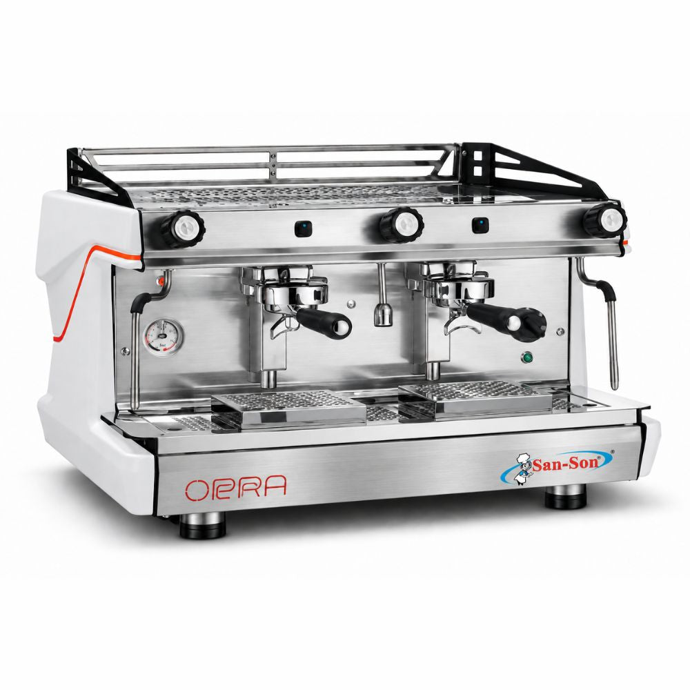 CAFETERA SAN SON OPERA2SA | Cafetera Semiautomática Italiana | 2 Grupos | Cafetería Restaurante Hotel
