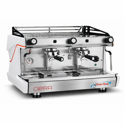 CAFETERA SAN SON OPERA2SA | Cafetera Semiautomática Italiana | 2 Grupos | Cafetería Restaurante Hotel