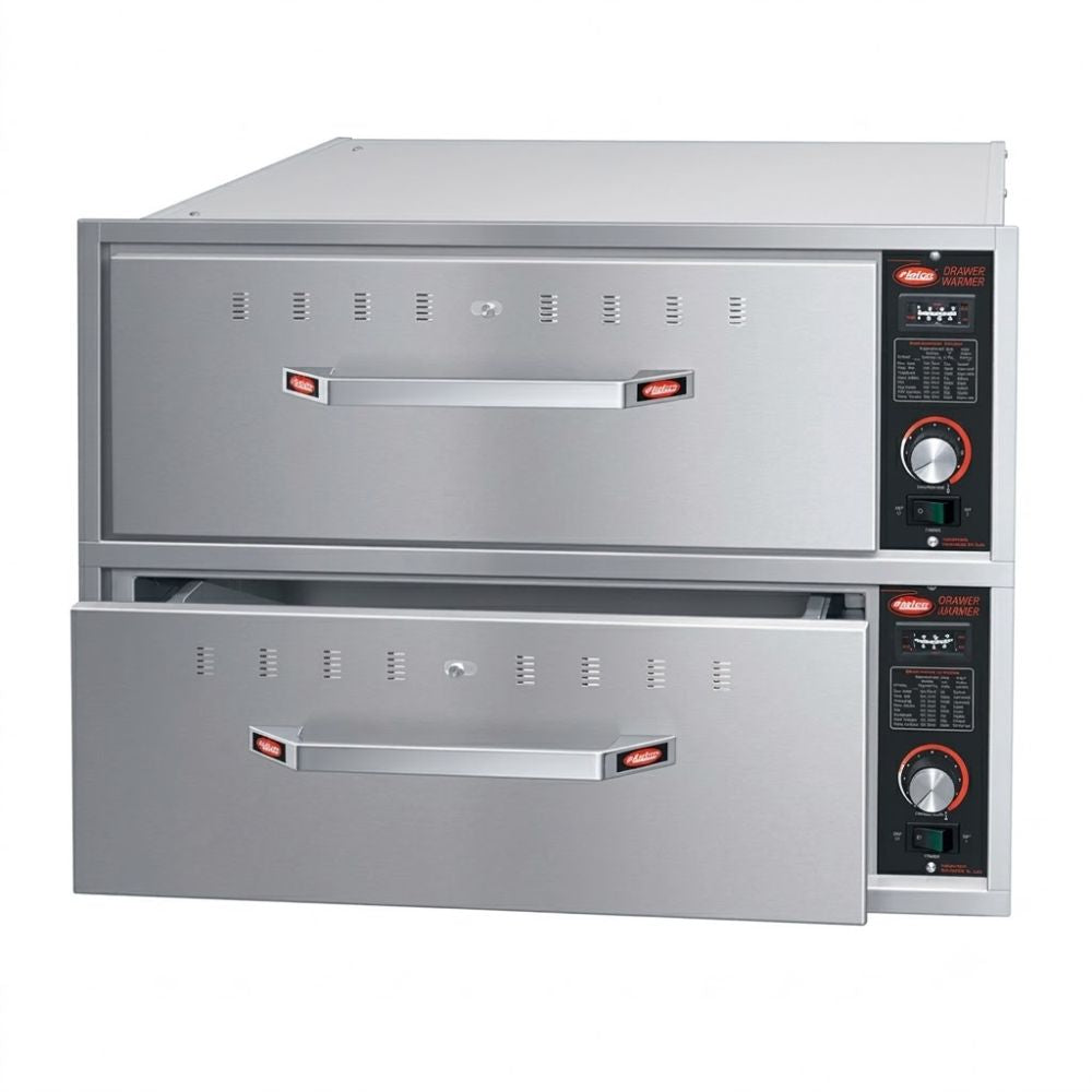 CALENTADOR DE CAJÓN HATCO HDM-2B | Drawer Warmer Empotrable 2 Cajones | 2 Insertos 1/1 | Acero Inoxidable | Restaurante Cafetería Hotel