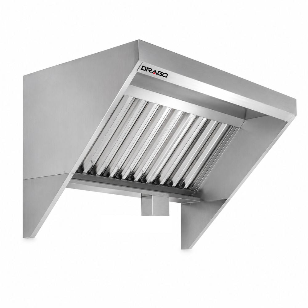 CAMPANA DRAGO MC-06-00 | Campana Backshelf | 6 Pies Cúbicos | Frente 183 cm | Acero Inoxidable | Cocina Industrial Restaurante | Campana de Extracción de Humo Industrial Filtros de Grasa Ducto Extractor Acero Inoxidable Cocina Industrial Restaurante Comedor Industrial Bar Negocio