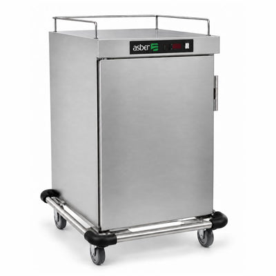 Carro Calenton Banquetero Asber CCB-10 220V 50/60Hz, carro calenton banquetero 1 puerta, en acero inoxidable.