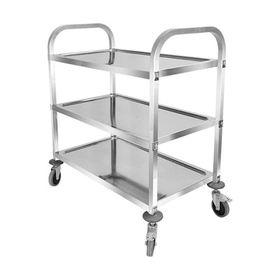 CARRO DE SERVICIO KEITER KREPPSLAND CS-3 | Carro de Servicio 3 Niveles | Ruedas en Acero Inoxidable | Banquetes Buffet Servicio Catering