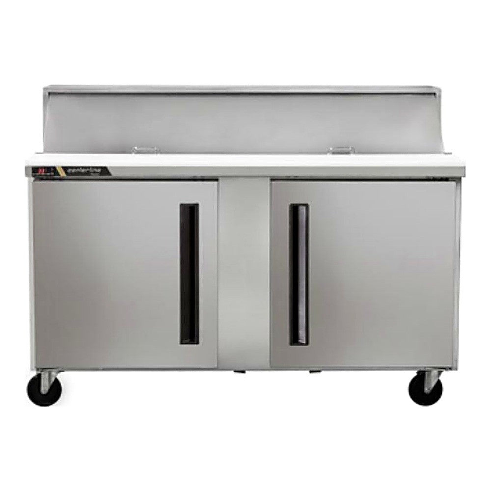 MESA DE PREPARACIÓN CENTERLINE CLPT-6024-SD-LR | Mesa de Preparación | 2 Puertas Sólidas | Acero Inoxidable | Restaurante Cafetería Bar