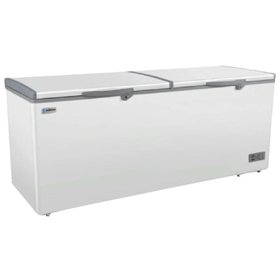 CONGELADOR ASBER EDENOX ECF-24 115V 60Hz | Congelador Horizontal para Alimentos Congelados | 16 Pies Cúbicos | 2 Tapas Cofre | Lámina Acero | Carnicería Negocio Restaurante Cocina Industrial Hotel Bistro Comidas