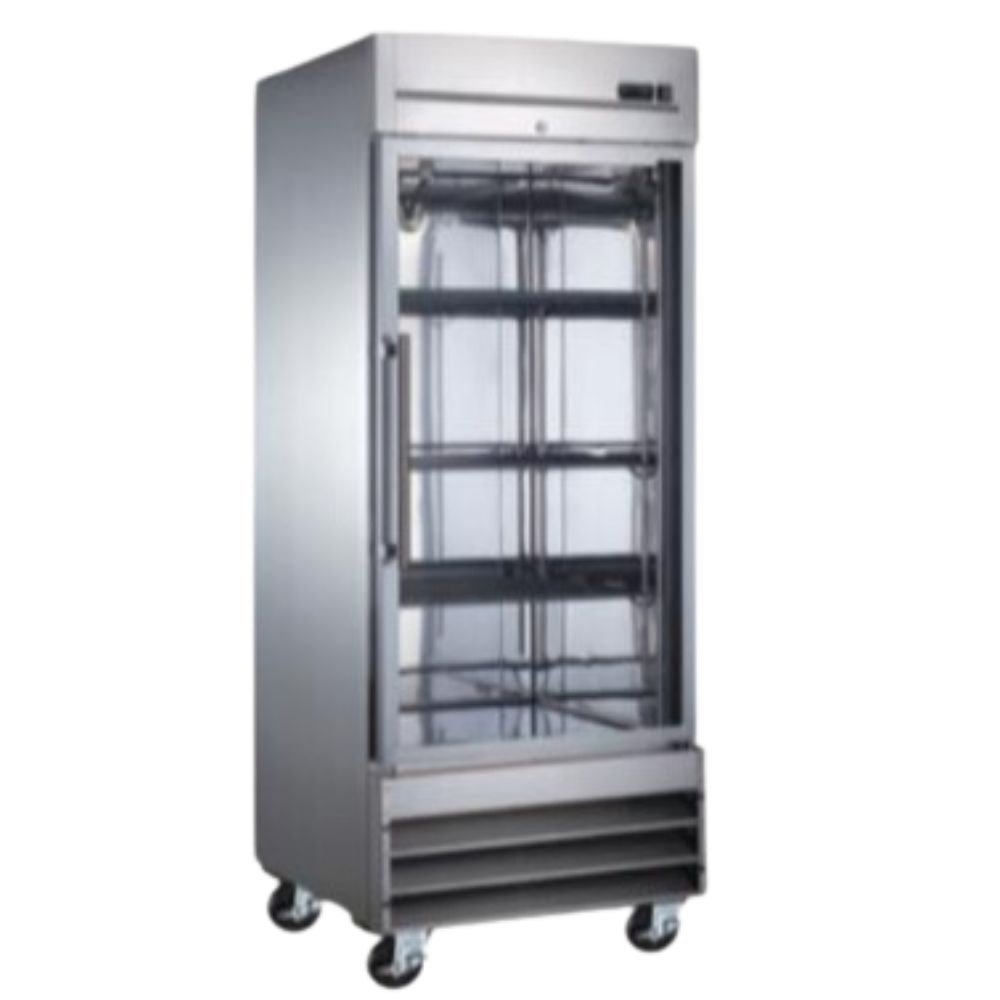 CONGELADOR CRT 200-001-031 ECV231PV | Congelador Vertical | 1 Puerta Cristal | Acero Inoxidable | Restaurante Hotel Cafetería Supermercado Tienda Abarrotes Cocina Restaurante Industrial Comedor Tienda de Conveniencia Cremeria Carniceria Congelar