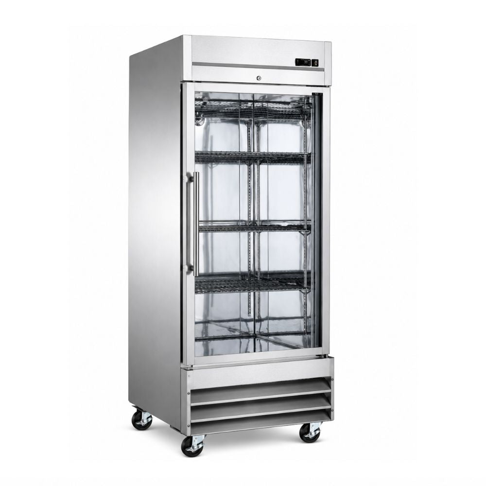 CONGELADOR CRT 200-001-031 ECV231PV | Congelador Vertical | 1 Puerta Cristal | Acero Inoxidable | Restaurante Hotel Cafetería Supermercado Tienda Abarrotes Cocina Restaurante Industrial Comedor Tienda de Conveniencia Cremeria Carniceria Congelar