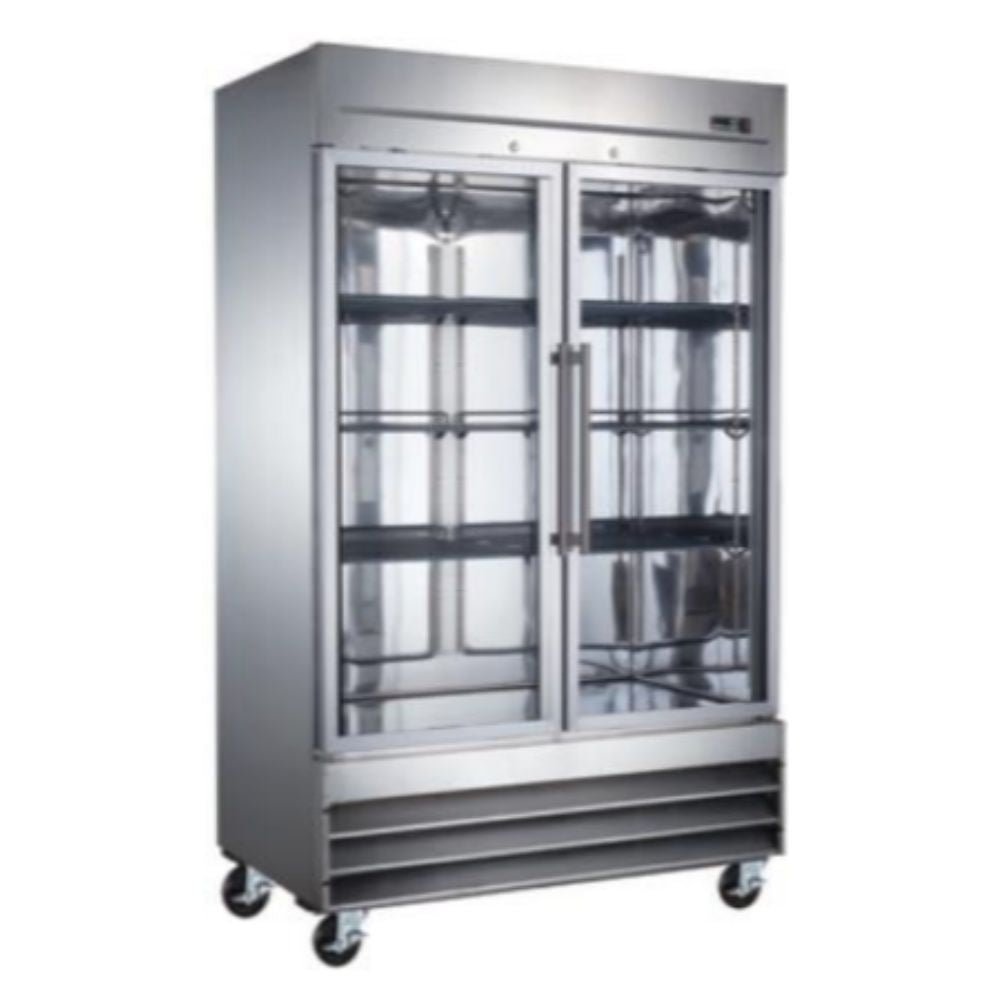 CONGELADOR CRT 200-001-032 ECV472PV | Congelador Vertical | 2 Puertas Cristal | Acero Inoxidable | Restaurante Hotel Cafetería Supermercado Tienda Abarrotes Cocina Restaurante Industrial Comedor Tienda de Conveniencia Cremeria Carniceria Congelar