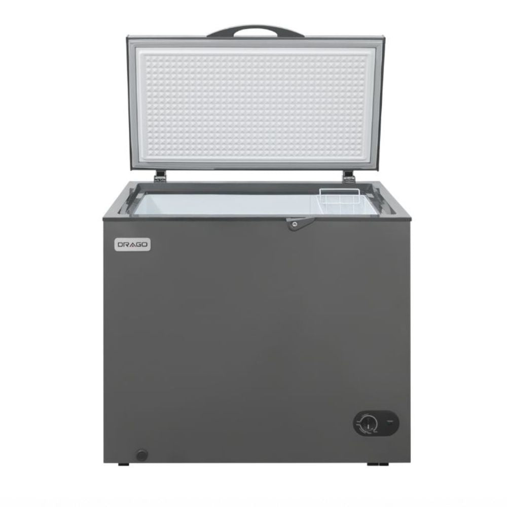CONGELADOR ICEHAUS CTC-07-G | Congelador Horizontal Gris | 1 Tapa de Cofre | 7 Pies Cúbicos | Pescadería Heladería Carnicería | Congelador Horizontal de Cofre Exhibidor Comercial para Helados Paletas Nieves Acero Inoxidable Supermercado Heladería Paletería Cremería Tienda de Conveniencia