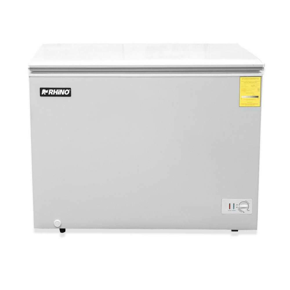 CONGELADOR RHINO CONGECO-7 | Congelador Horizontal | 7 Pies Cúbicos | Carnicería Paletería Super Mercado | Congelador Horizontal de Cofre Exhibidor Comercial para Helados Paletas Nieves Acero Inoxidable Supermercado Heladería Paletería Cremería Tienda de Conveniencia