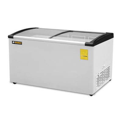 CONGELADOR RHINO CONGECRI-10 | Congelador Tapa de Cristal Curva | Capacidad: 9.2 ft3 / 283 L | Paleterías Cafeterías Tiendas de Conveniencia Pescaderia Supermercado Tienda Abarrotes Cocina Restaurante Industrial Comedor Tienda de Convivencia Cremeria Carniceria Almacenar Congelar 