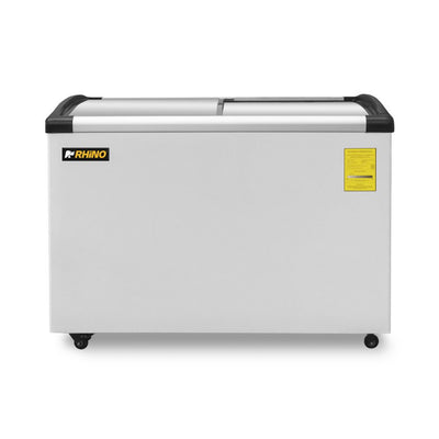 CONGELADOR RHINO CONGECRI-7 | Congelador Tapa de Cristal Curva | Capacidad: 7 ft3 / 190 L | Paleterías Cafeterías Tiendas de Conveniencia Pescaderia Supermercado Tienda Abarrotes Cocina Restaurante Industrial Comedor Tienda de Convivencia Cremeria Carniceria Almacenar Congelar 