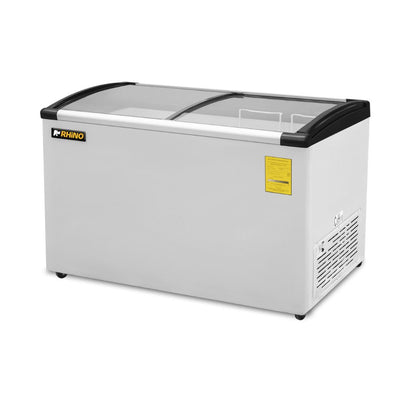 CONGELADOR RHINO CONGECRI-7 | Congelador Tapa de Cristal Curva | Capacidad: 7 ft3 / 190 L | Paleterías Cafeterías Tiendas de Conveniencia Pescaderia Supermercado Tienda Abarrotes Cocina Restaurante Industrial Comedor Tienda de Convivencia Cremeria Carniceria Almacenar Congelar 
