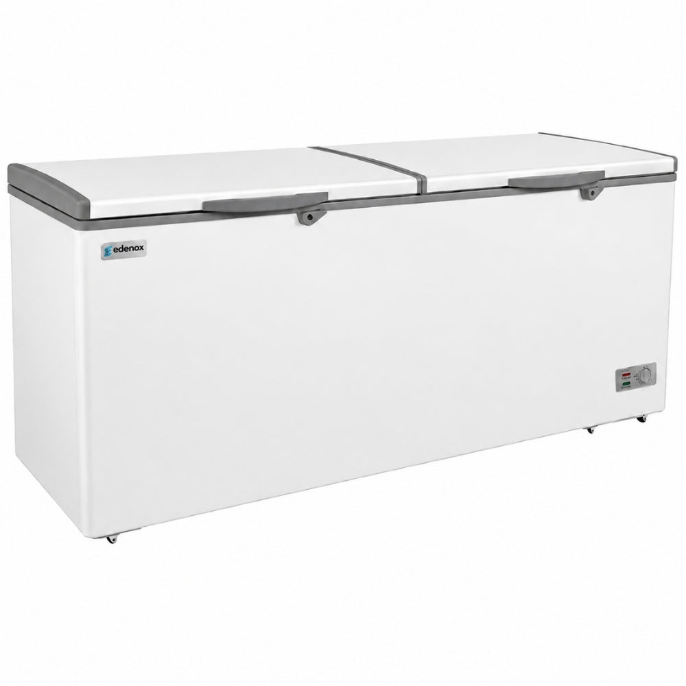 CONGELADOR ASBER EDENOX ECF-24 115V 60Hz | Congelador Horizontal para Alimentos Congelados | 24 Pies Cúbicos | 2 Tapas Cofre | Lámina Acero | Carnicería Negocio Restaurante | Congelador Horizontal de Cofre Exhibidor Comercial para Helados Paletas Nieves Acero Inoxidable Supermercado Heladería Paletería Cremería Tienda de Conveniencia.