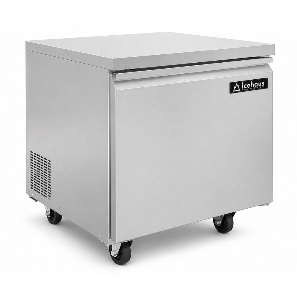 Icehaus CBB-1P-SS-01 Bajo Barra Congelador 1 Puerta Solida | Mesa de Trabajo Congeladora Congelador Bajo Mostrador Bajo Barra Conservador Acero Inoxidable Restaurante Cafetería Cocina Industrial Bar Cremería Hotel