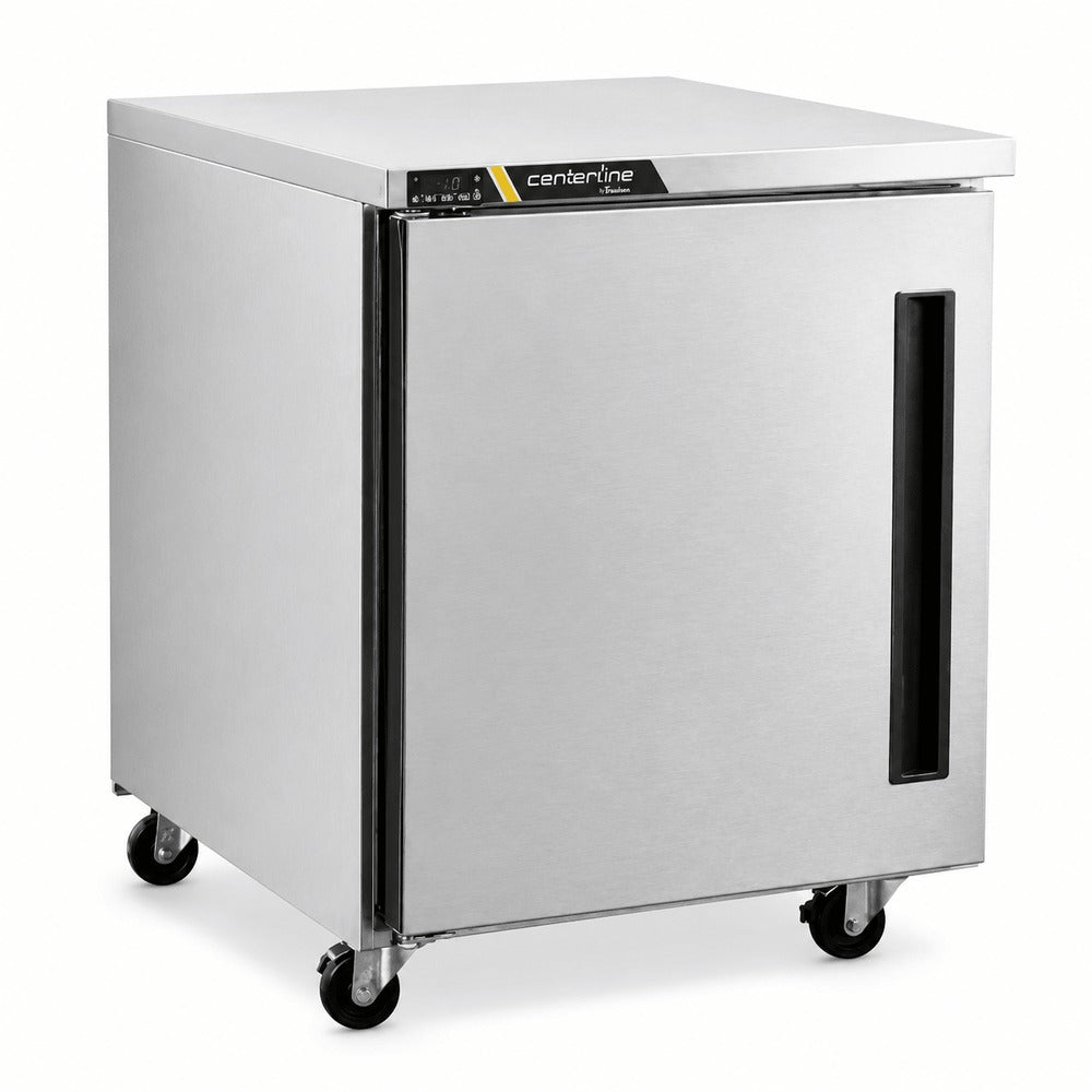 Congelador Centerline CLUC-27F-SD-L, congelador bajo barra, en acero inoxidable.